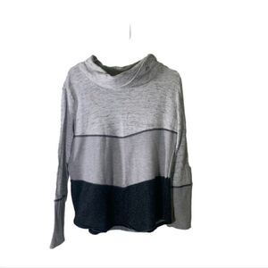 Maurices Small White, Grey‎ and Black Cowl Neck sweater